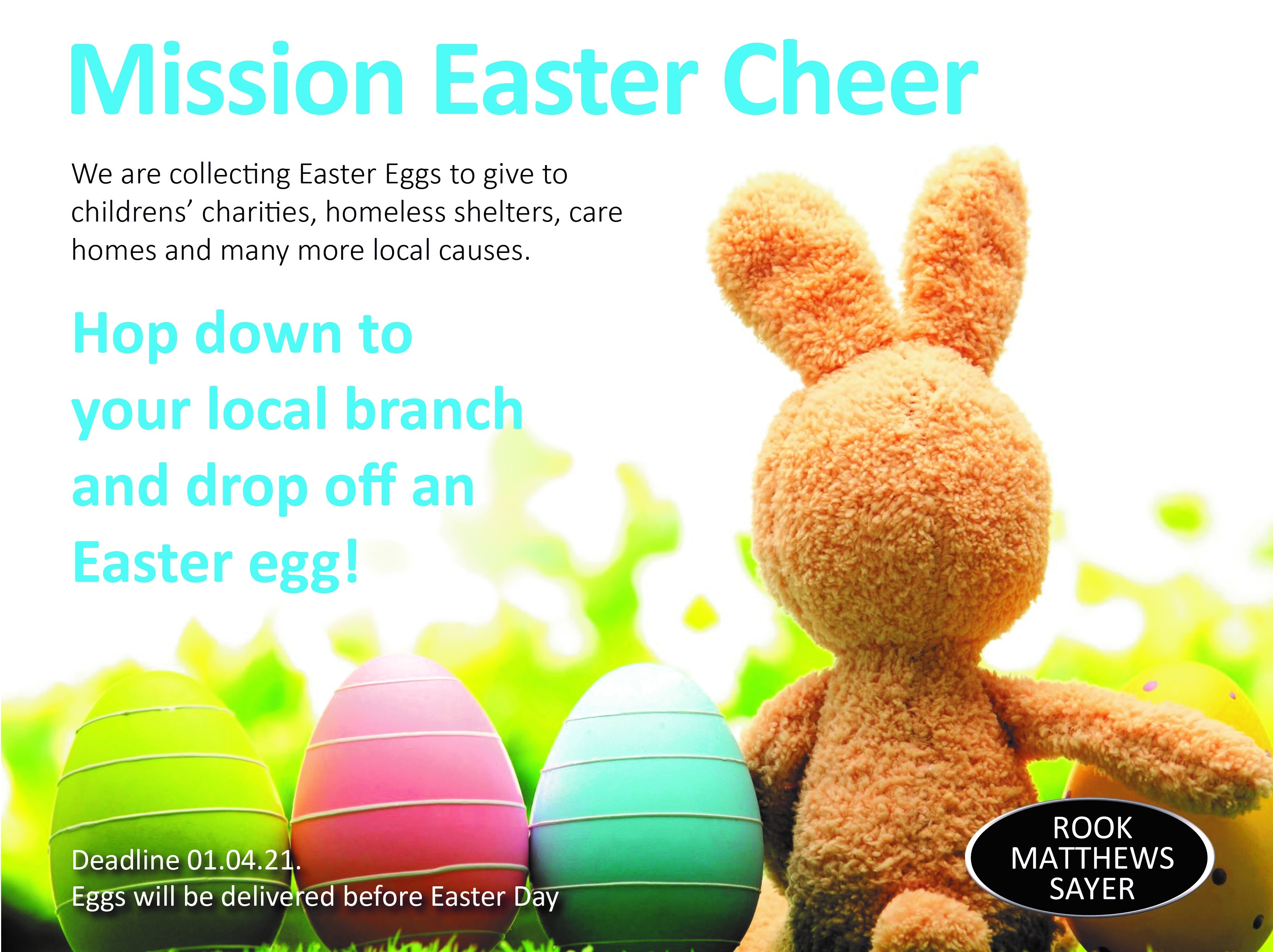 Easter charity Campaign - It's back! - Rook Matthews Sayer